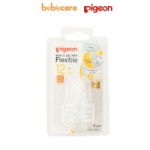 Núm ti Flexible-Vỉ 2 Núm Vú Cổ Hẹp Size LL Silicone Pigeon (Từ 12 Tháng)